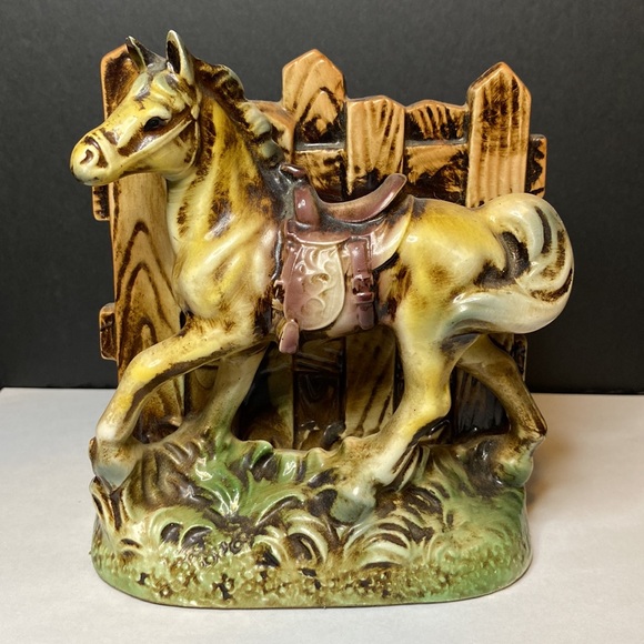 Vintage Ceramic Horse Bookends - Picture 2 of 16